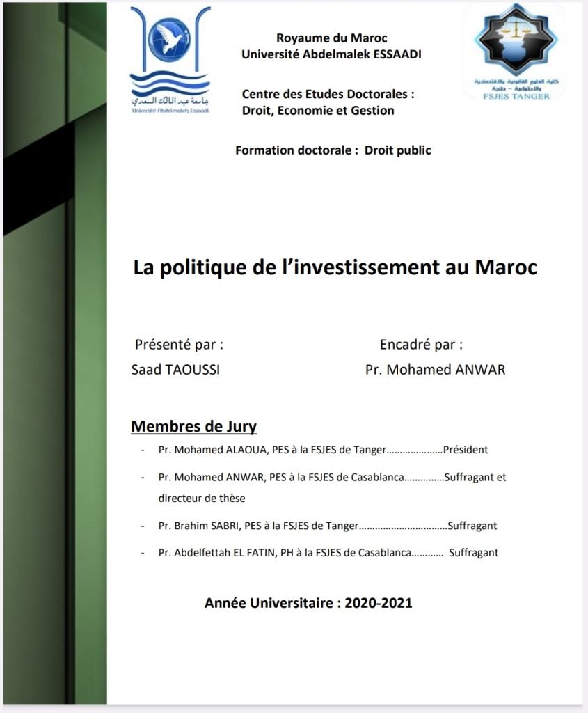 la politique de l’investissement ou maroc la politique de l’investissement ou maroc