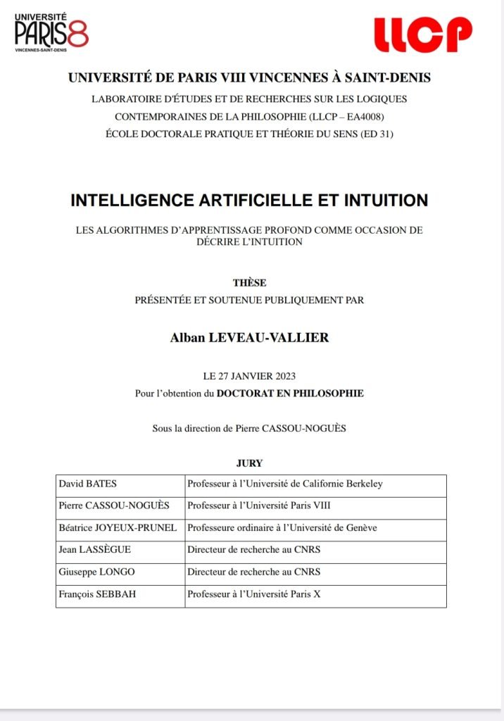 Intelligence artificielle et intuition 1
