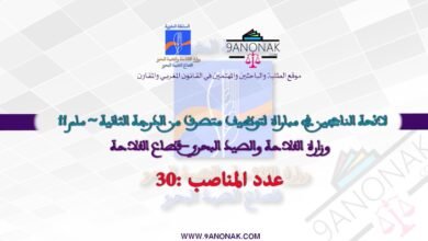 لائحة الناجحين في مباراة لتوظيف متصرف من الدرجة الثانية ~ سلم 11 (30 منصب) بوزارة الفلاحة والصيد البحري -قطاع الفلاحة –